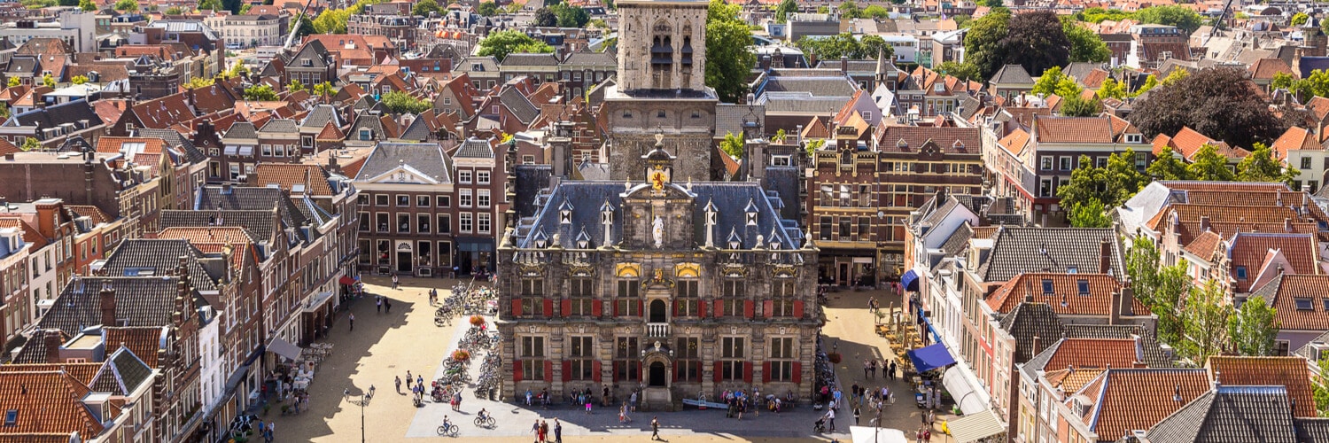 Panoramasicht auf Delft