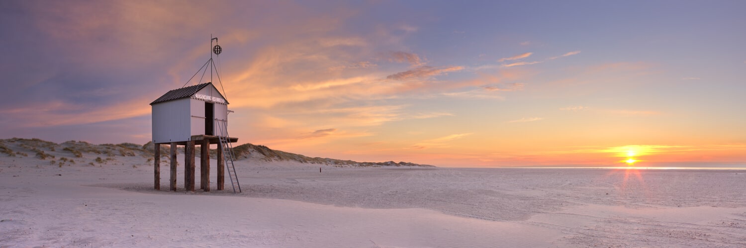 Hütte am Strand der Insel Terschelling