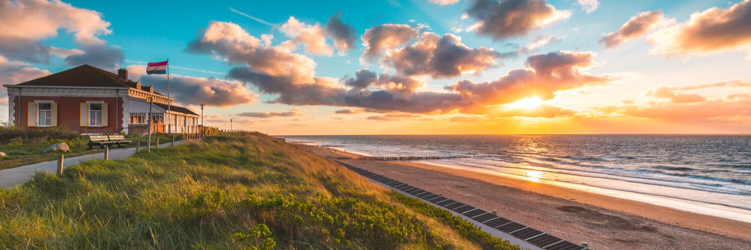 Domburg Strand bei Sonnenuntergang