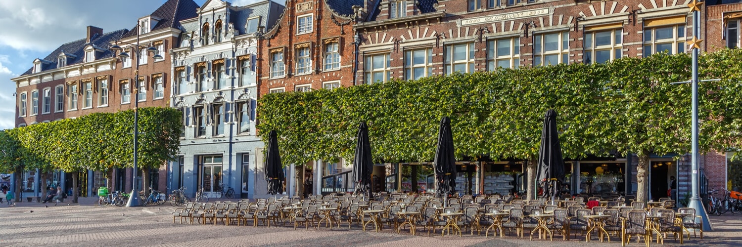 Schöne Häuser in Haarlem