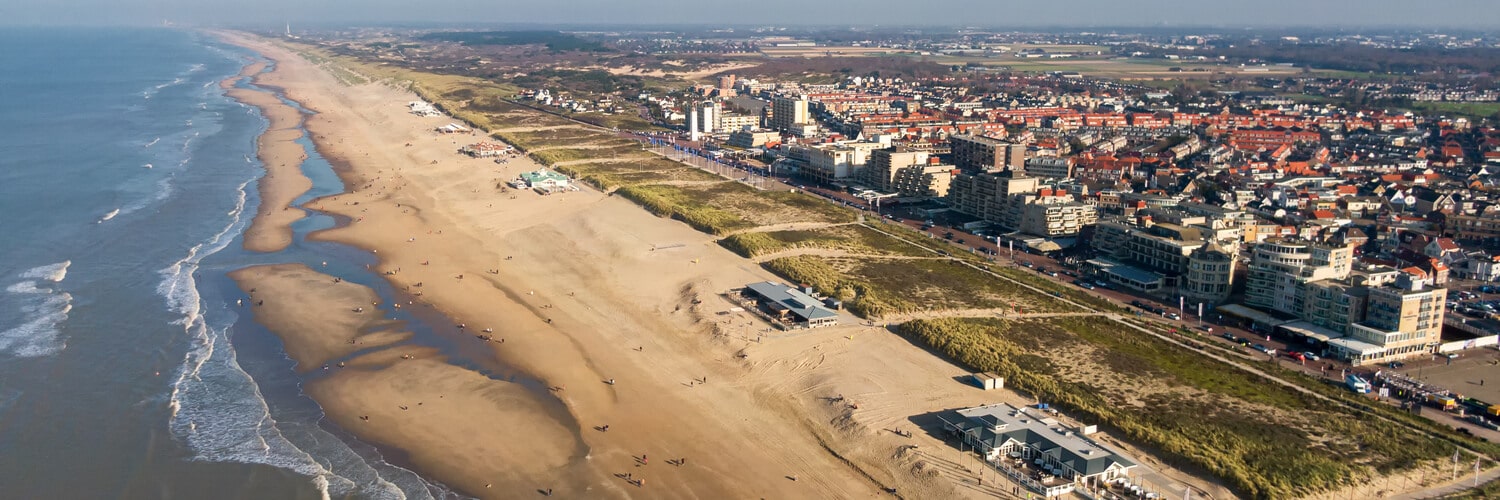 Luftaufnahme vom Noordwijk Strand