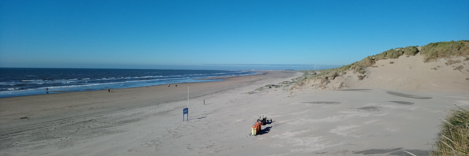 Ausblick auf den Strand von Bloemendaal aan Zee