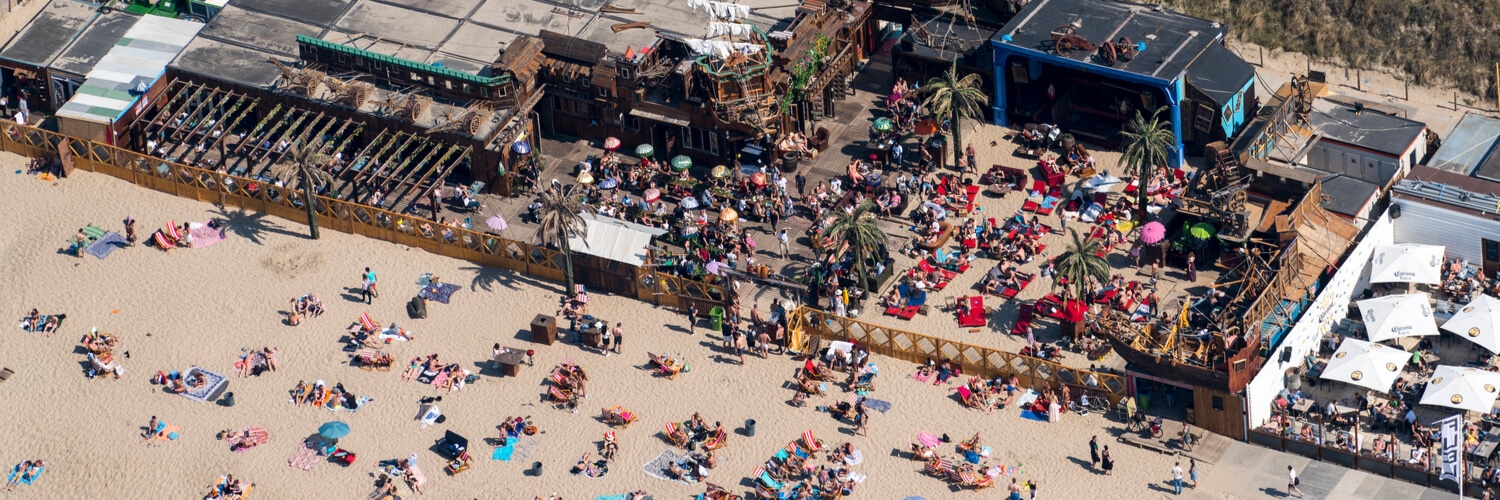 Bloemendaal aan Zee Strand in Vogelperspektive