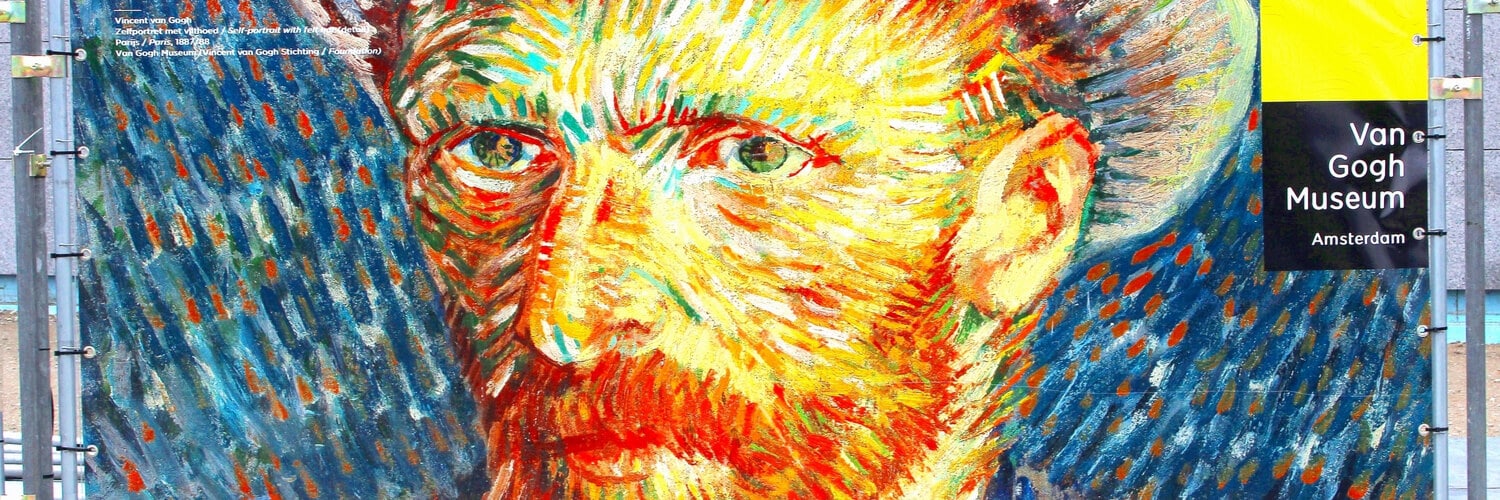 Van Gogh Selbstportrait vor dem Van Gogh Museum